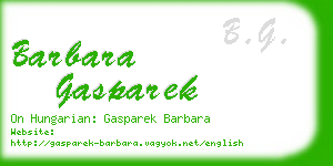 barbara gasparek business card